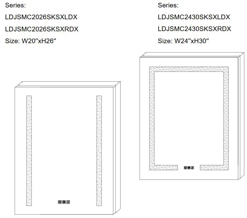 Exbrite Ldjsmc2026sksxldx Bathroom Medicine Cabinet With Beveled Mirror User Manual