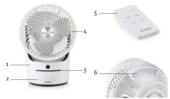 DOMO DO8148 Household Table Fan - PARTS