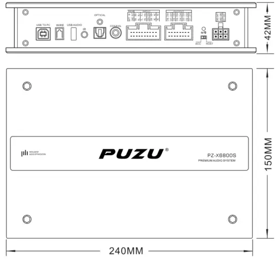 PUZU PZ X6800S 10 Channel Car Audio DSP Amplifier - 6
