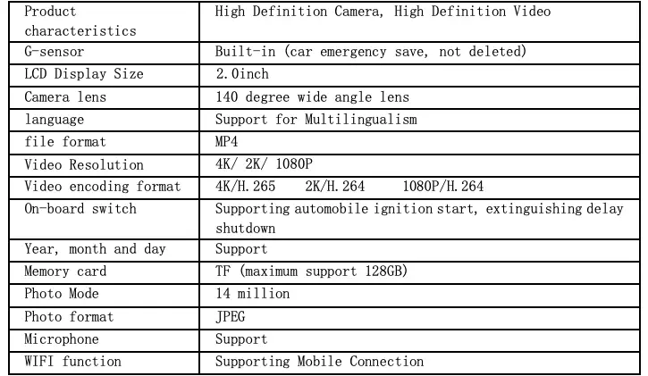 Product Specification