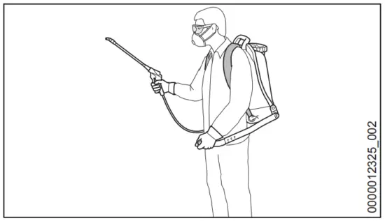 STIHL SG 51 Backpack Manual Sprayer - Holding