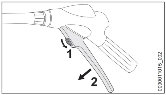 STIHL SG 51 Backpack Manual Sprayer - locking lever