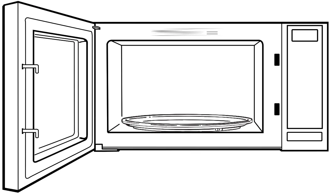 Midea EM925A2GK P0RA Microwave Oven - Floor, Inside Window