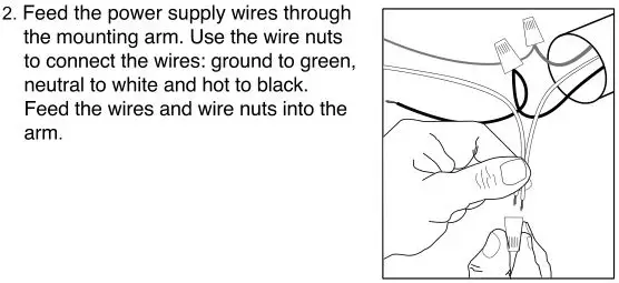 FEIT Area Light - Feed the power supply wires