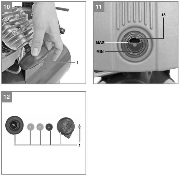 Einhell TC-AC 400 Air Compressor for kit Instructions - Fig 10,11,12
