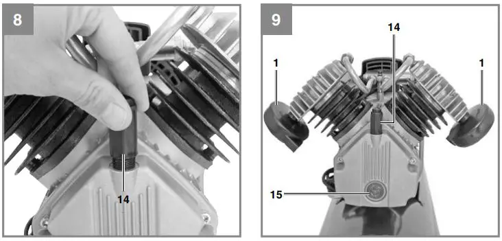 Einhell TC-AC 400 Air Compressor for kit Instructions - Fig 8,9