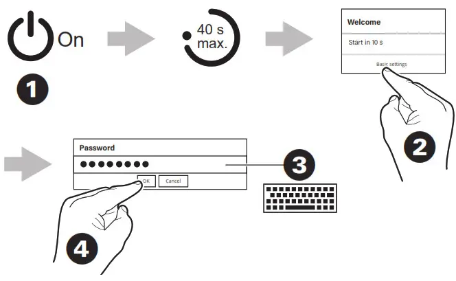 Schneider Touch Panel -. Opening the basic r