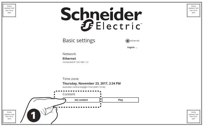 Schneider Touch Panel -Connecting