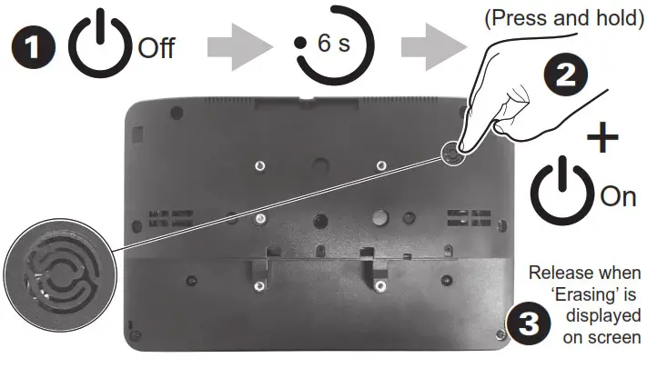 Schneider Touch Panel -factory defaults