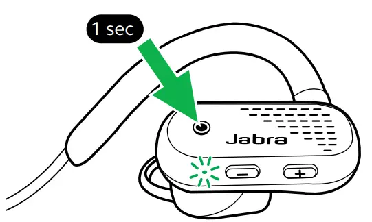 Jabra Wireless Headphones - Power on