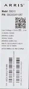Image of MAC and WiFi label