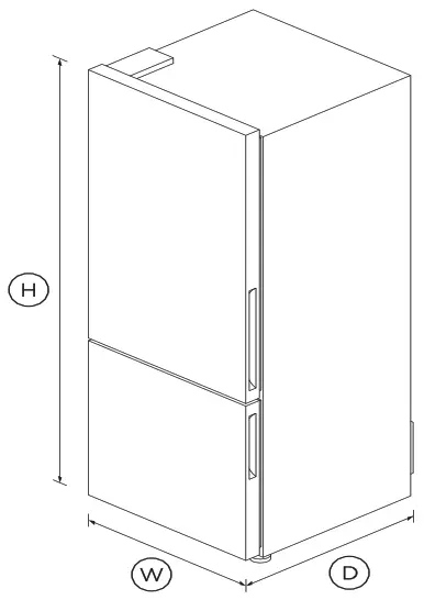 FISHER PAYKEL RF402BLPX7 Freestanding Refrigerator - Fig.