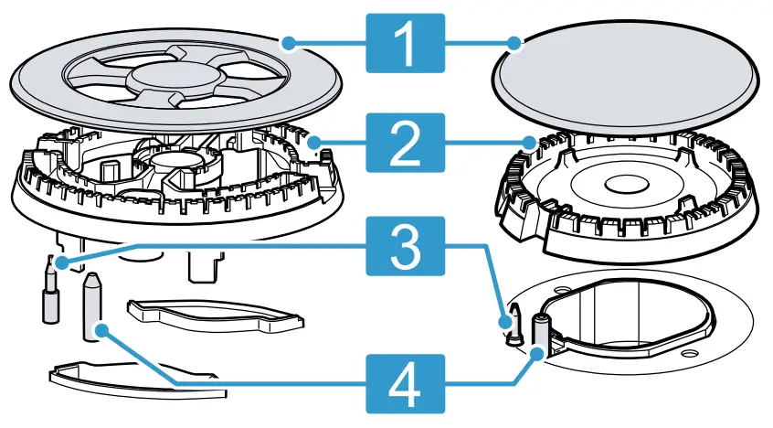 BOSCH PGC6B Built-in Gas Hob - Burner
