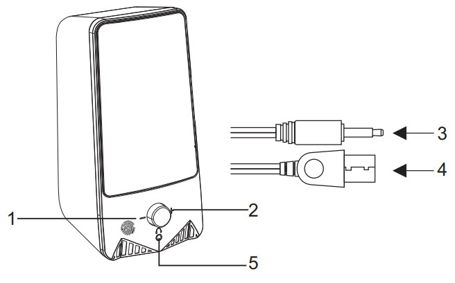 anko 43155262 Gaming Speaker Medium RGB - Function Overview