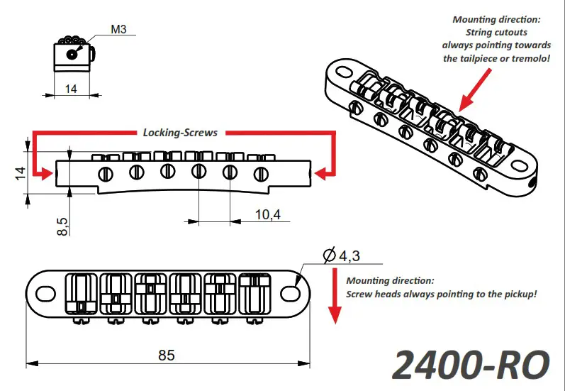 ABM 2400 RO Roller Bridge - Technical specificaons