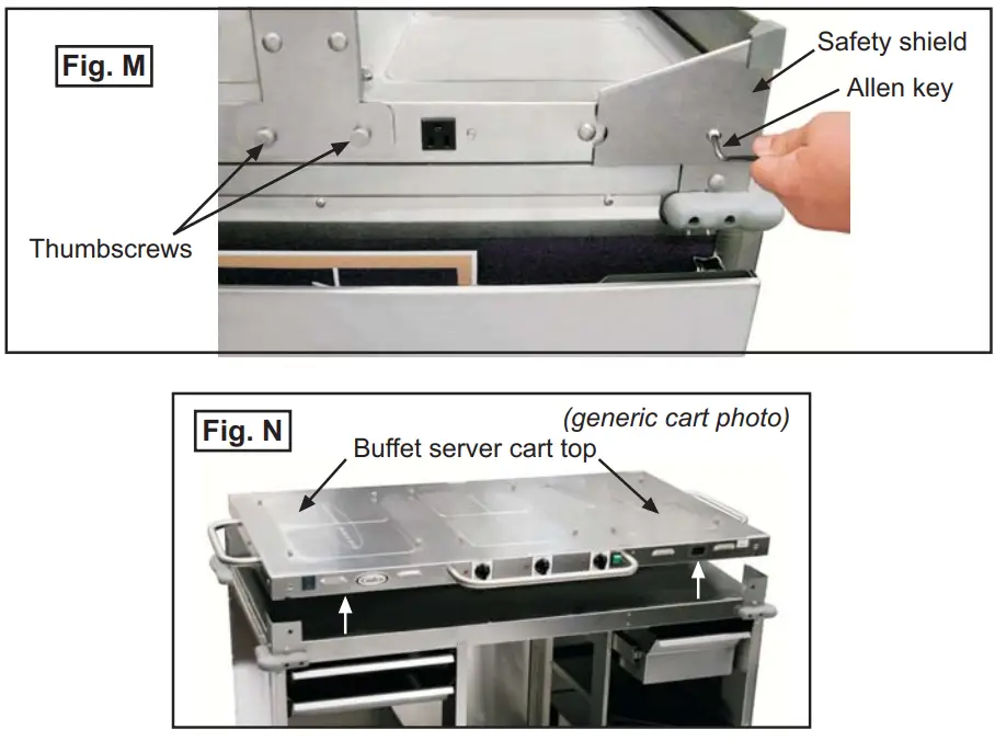 Cadco CBC-GG-B2-L1 Standard Mobile Grab and Go Karts with Laminate or Stainless Panels - fig 12