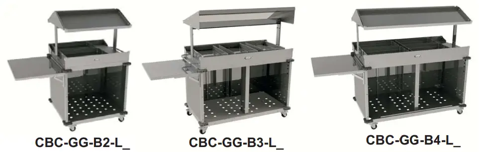 Cadco CBC-GG-B2-L1 Standard Mobile Grab and Go Karts with Laminate or Stainless Panels - fig 7