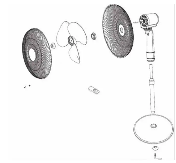 PR KLIMA RD-40B Stand Fan with Folding Leg User Guide - How to use