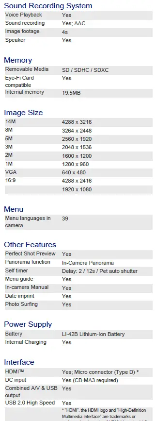 OLYMPUS TG-310 Silver Tough 14 MP Digital Camera 04