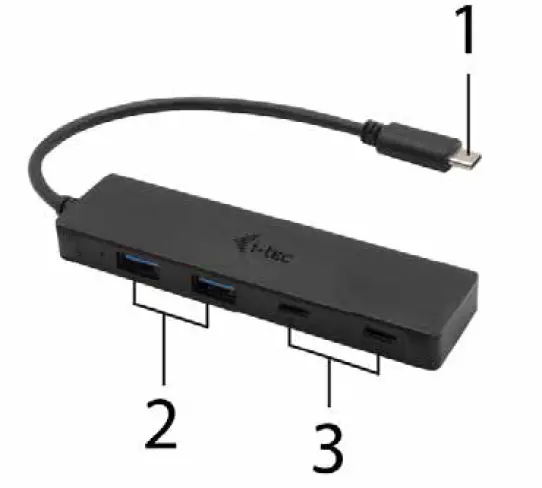 i-tec C31HUBMETAL2A2C USB-C Metal HUB 2x USB 3.0 FIG (4)