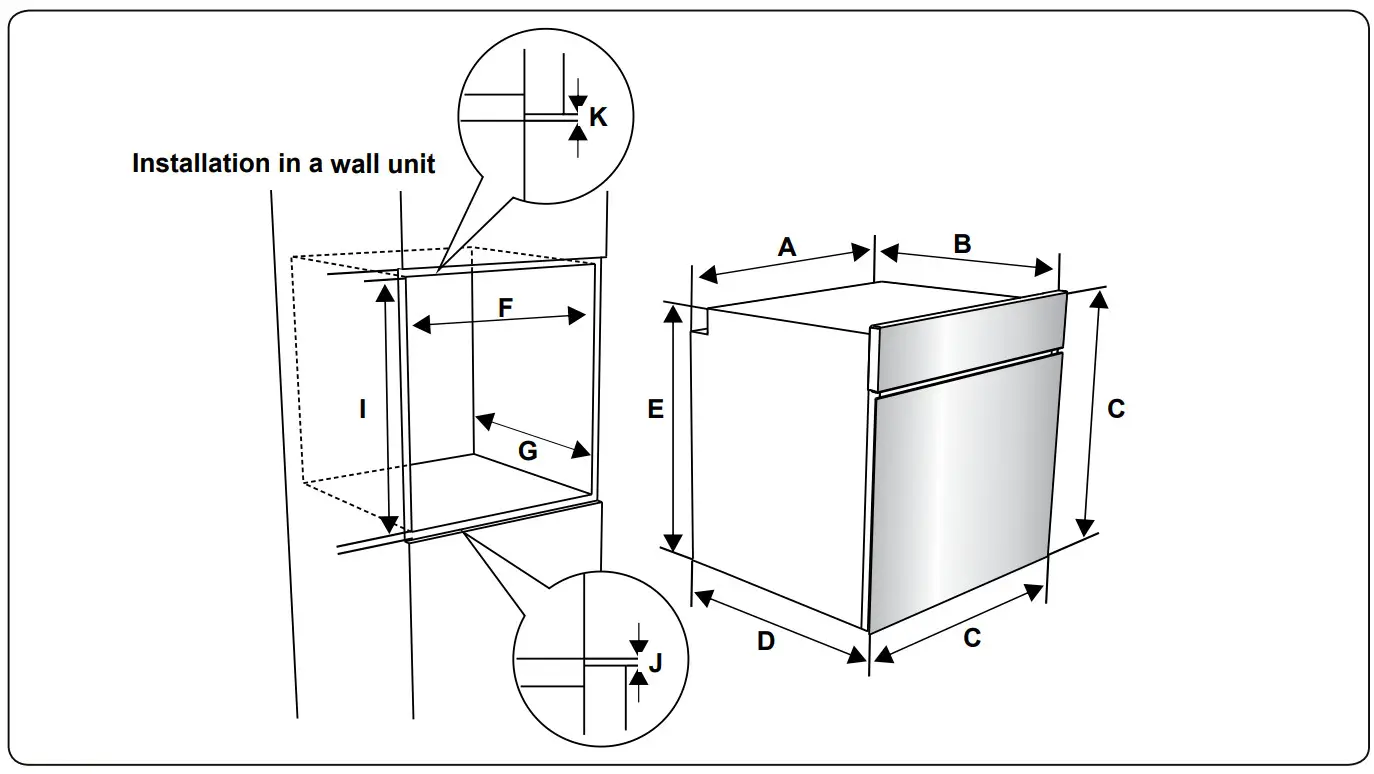 Corbero CCH459MX Built in Micro Oven - wall unit