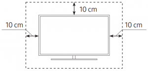 Installation with a stand