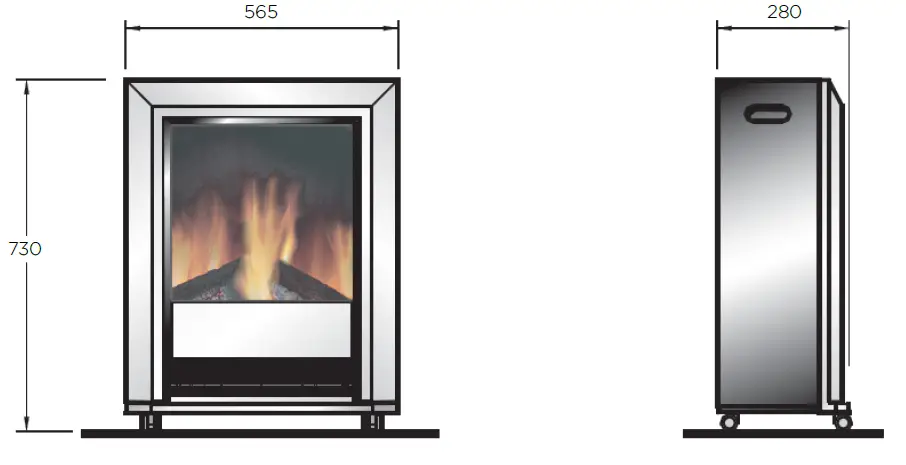 Dimplex LEE Silver 2kW Electric Portastove-2