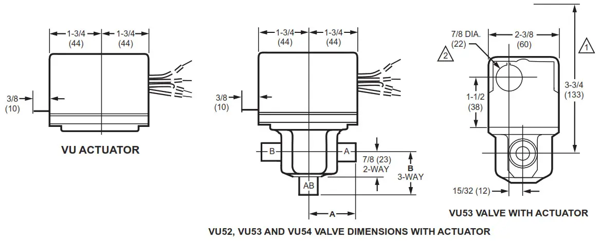 Honeywell Home - Mounting Dimensions in in