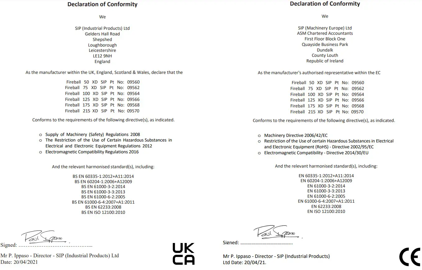 SIP INDUSTRIAL 09560 Fireball 50XD Diesel Space Heater - Figure 21