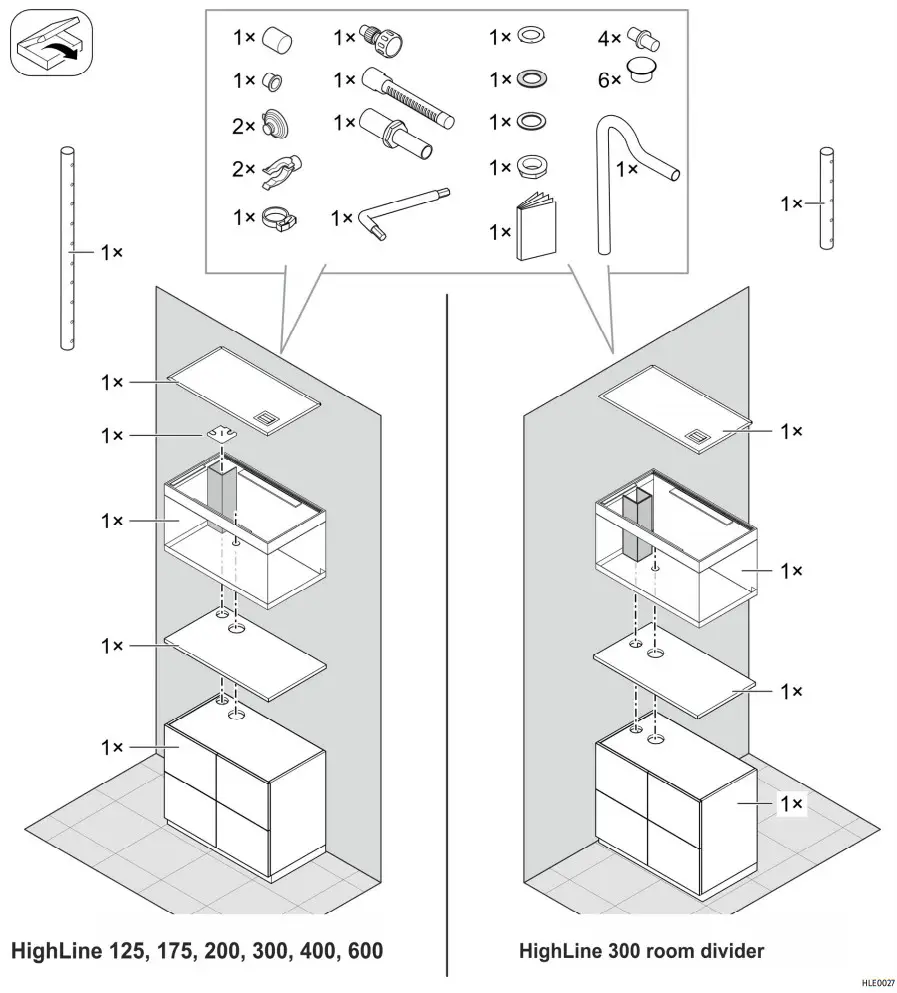 Oase 125 HighLine Aquariums - Figure 1