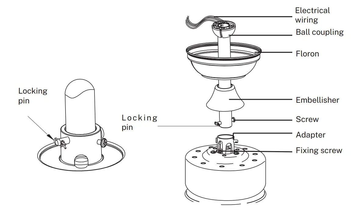 CREATE WINDLIGHT EASY SilentCeiling Fan -MOUNT AND HANG THE FAN 2