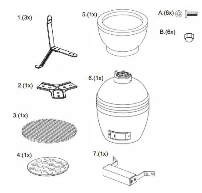 Livoo DOC283 KAMADO Ceramic Barbecue 3