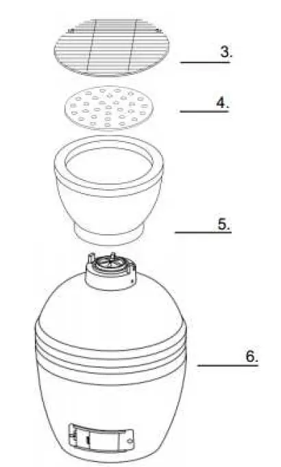 Livoo DOC283 KAMADO Ceramic Barbecue 5