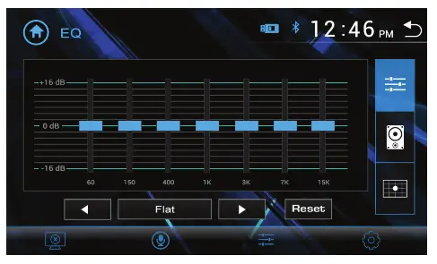 JENSEN CR271ML 7” Capacitive Touch Screen Multimedia Mechless - Audio Settings