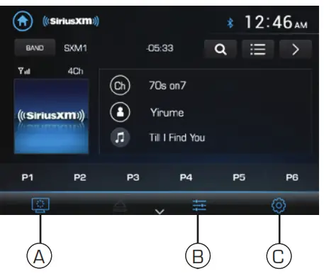JENSEN CR271ML 7” Capacitive Touch Screen Multimedia Mechless - Press to access the Settings Menu