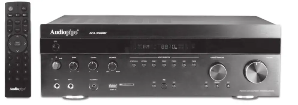 Audiopipe APA 3500BT 3500W Audio Video Amplifier Receiver