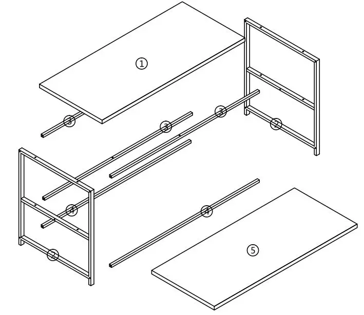 ROOM LIFE Atticus Entertainment Unit - Assembly instructions