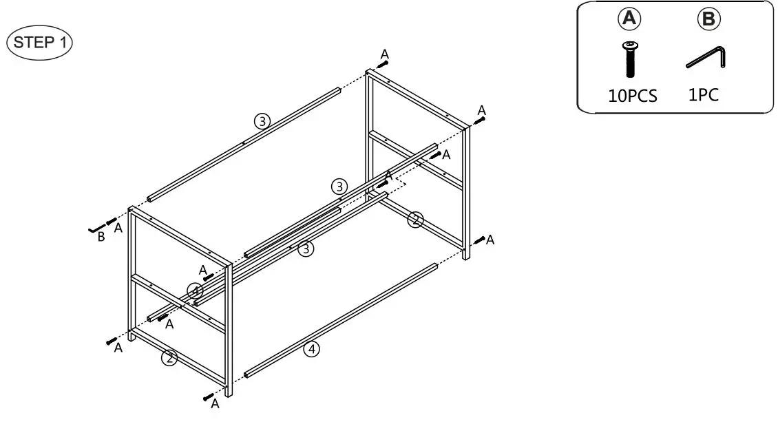 ROOM LIFE Atticus Entertainment Unit - Step 1