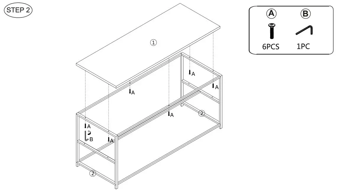ROOM LIFE Atticus Entertainment Unit - Step 2