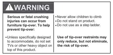 ROOM LIFE Atticus Entertainment Unit - warning