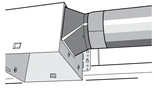 Connect 4-in.
round duct.