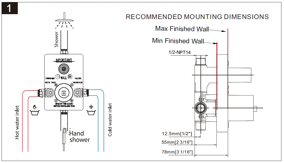 LIVING basics Single Handle Pressure Balance Bath Faucets 5