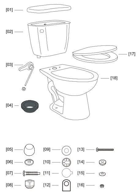 ANZZI T1 AZ Series Two Piece Toilet - SIZE CHART3
