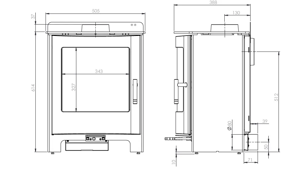 Mendip-Stoves-Churchill-5-SE-MK5-Wood-Burning-Stove-fig-1