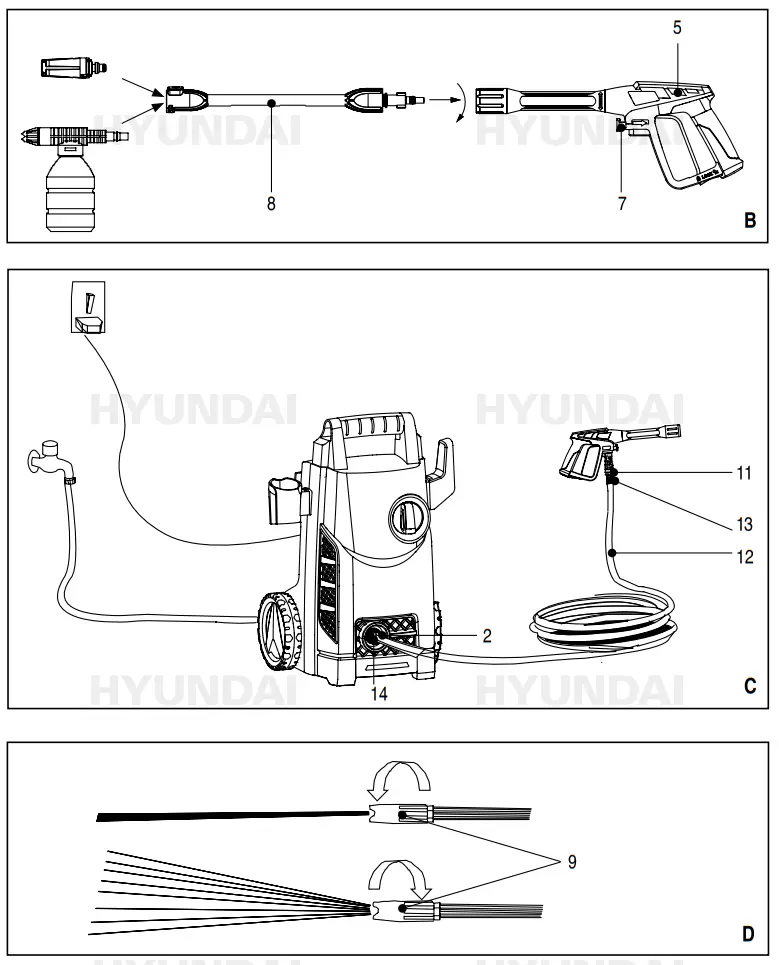 HYUNDAI 57507 High Pressure Washer - fig 1