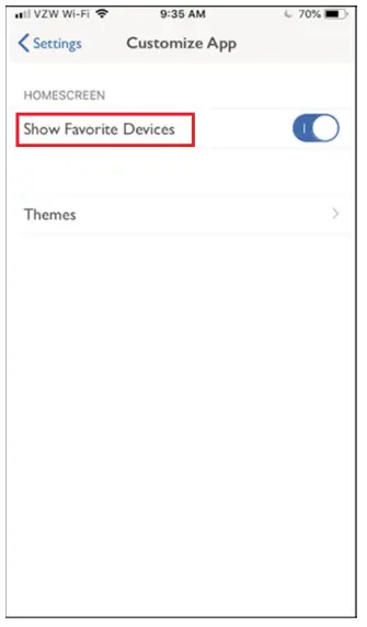 782 HomeWorks with Lutron App - Favorite Devices