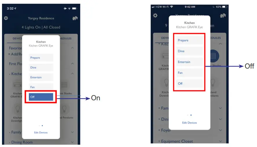 782 HomeWorks with Lutron App - LED status
