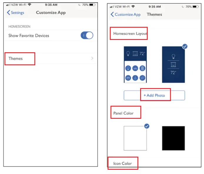 782 HomeWorks with Lutron App - Panel Color