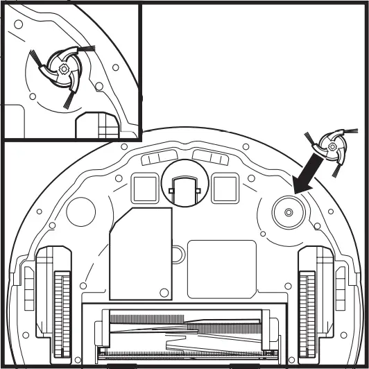 Shark 2600WD - INSTALLING THE SIDE BRUSH