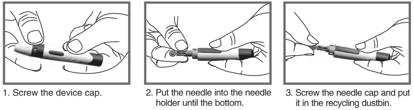 Setting Up the Lancing Device